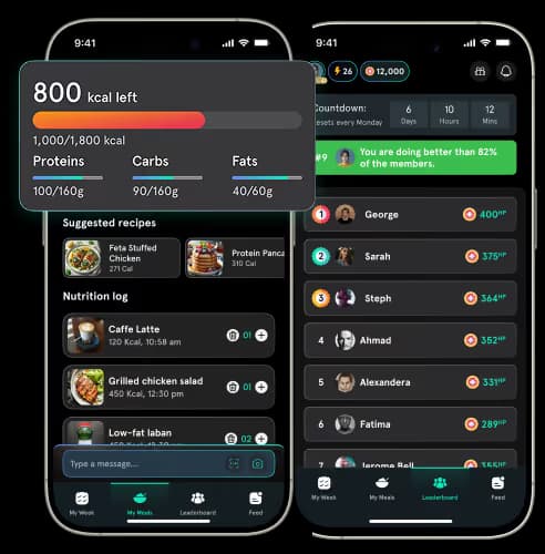 TrainMate app screens